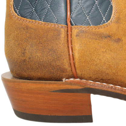 14" Blue upper w/ Diamond Stitching

Tibetan Yak Rough Out Vamp

Regular French Square Toe

Slightly Tapered Heel