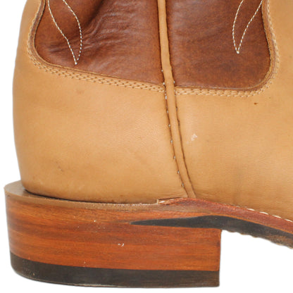14" Brown Upper w/ Beck Classic Stitching

Buckskin Steer Vamp

Round Toe

Block Heel