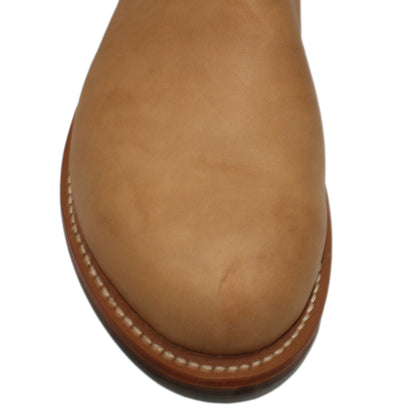 14" Brown Upper w/ Beck Classic Stitching

Buckskin Steer Vamp

Round Toe

Block Heel