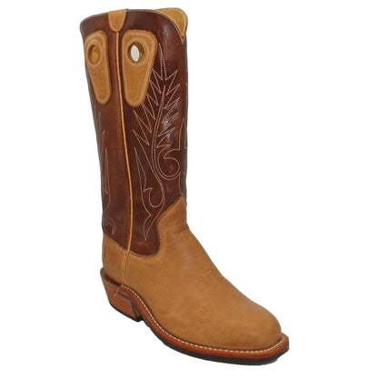14" Brown Upper w/ Beck Classic Stitching

Buckskin Rough Out Steer Vamp

Regular French Square Toe

Slightly Tapered Heel