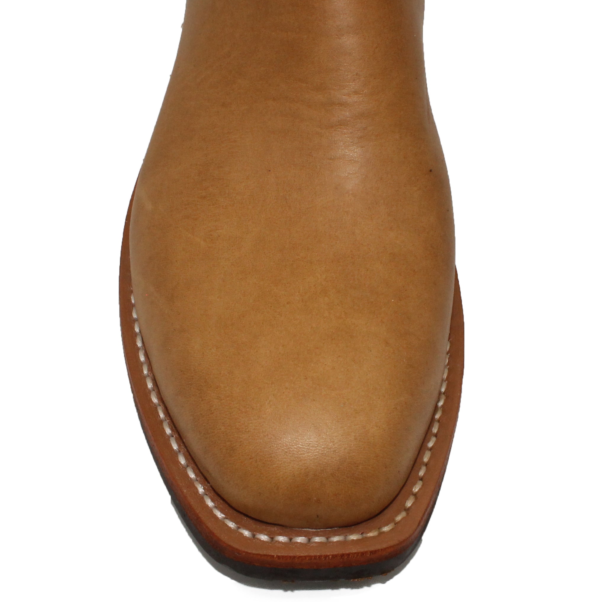 14" Brown Upper w/ Beck Classic Stitching

Buckskin Rough Out Steer Vamp

Regular French Square Toe

Slightly Tapered Heel