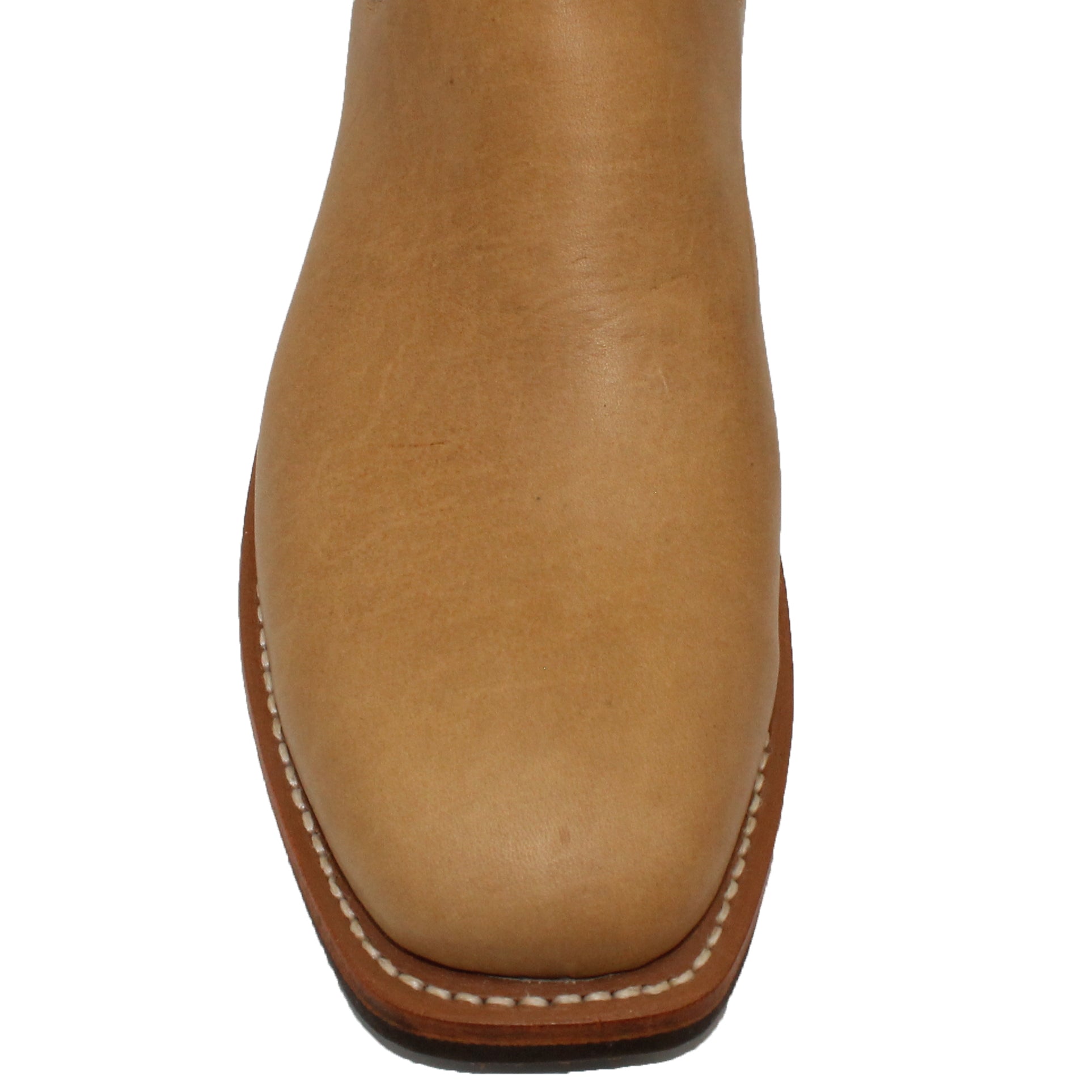 14" Brown Upper w/ Beck Classic Stitching

Buckskin Rough Out Steer Vamp

Wide French Square Toe

Slightly Tapered Heel