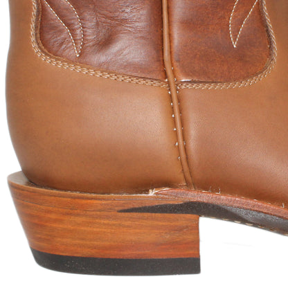 14" Brown Upper w/ Beck Classic Stitching

Saddle Timberjack Steer Vamp

Regular French Square Toe

Slightly Tapered Heel