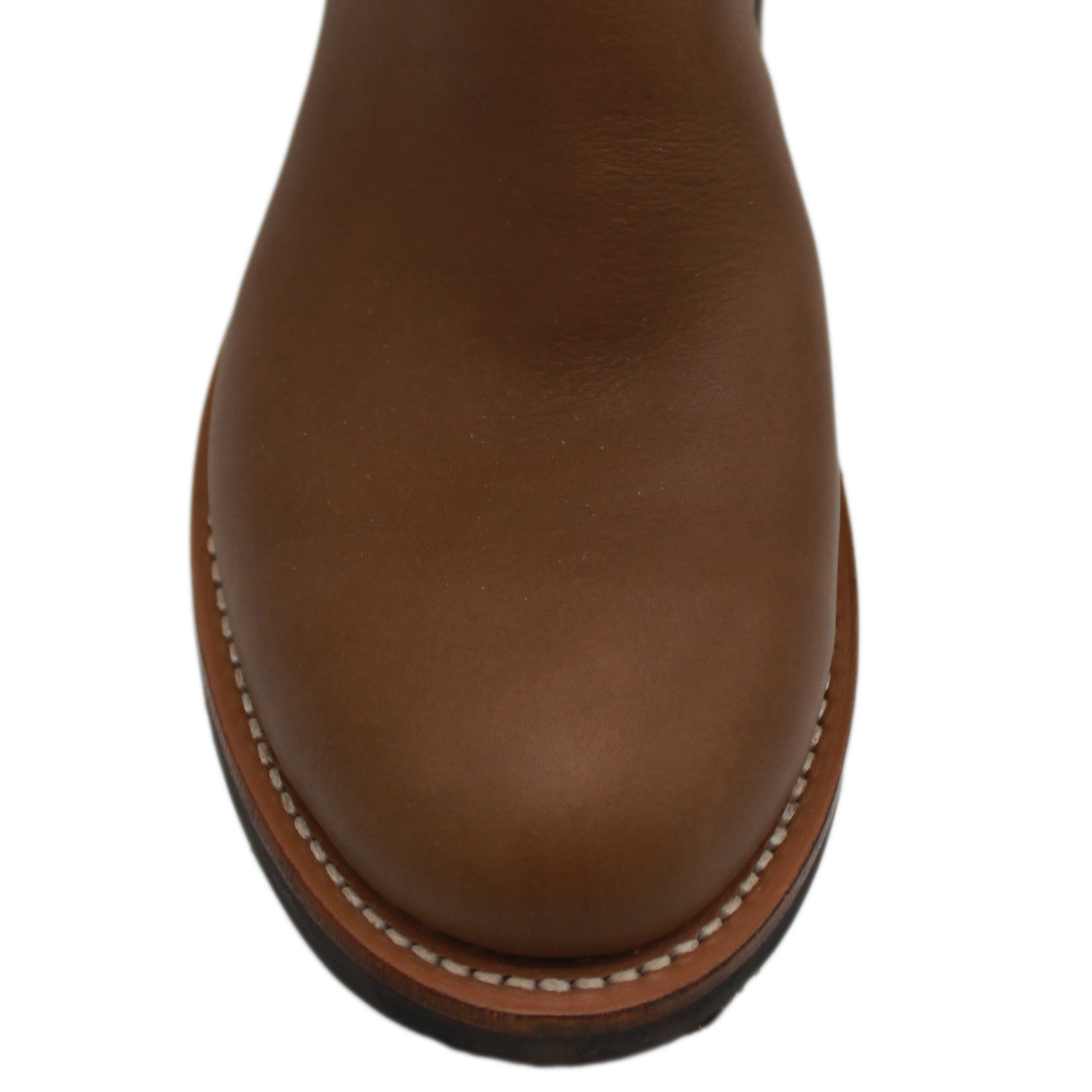 12" Brown upper w/ Loops Stitching

Saddle Timberjack Steer Vamp

Round Toe

Block Heel
