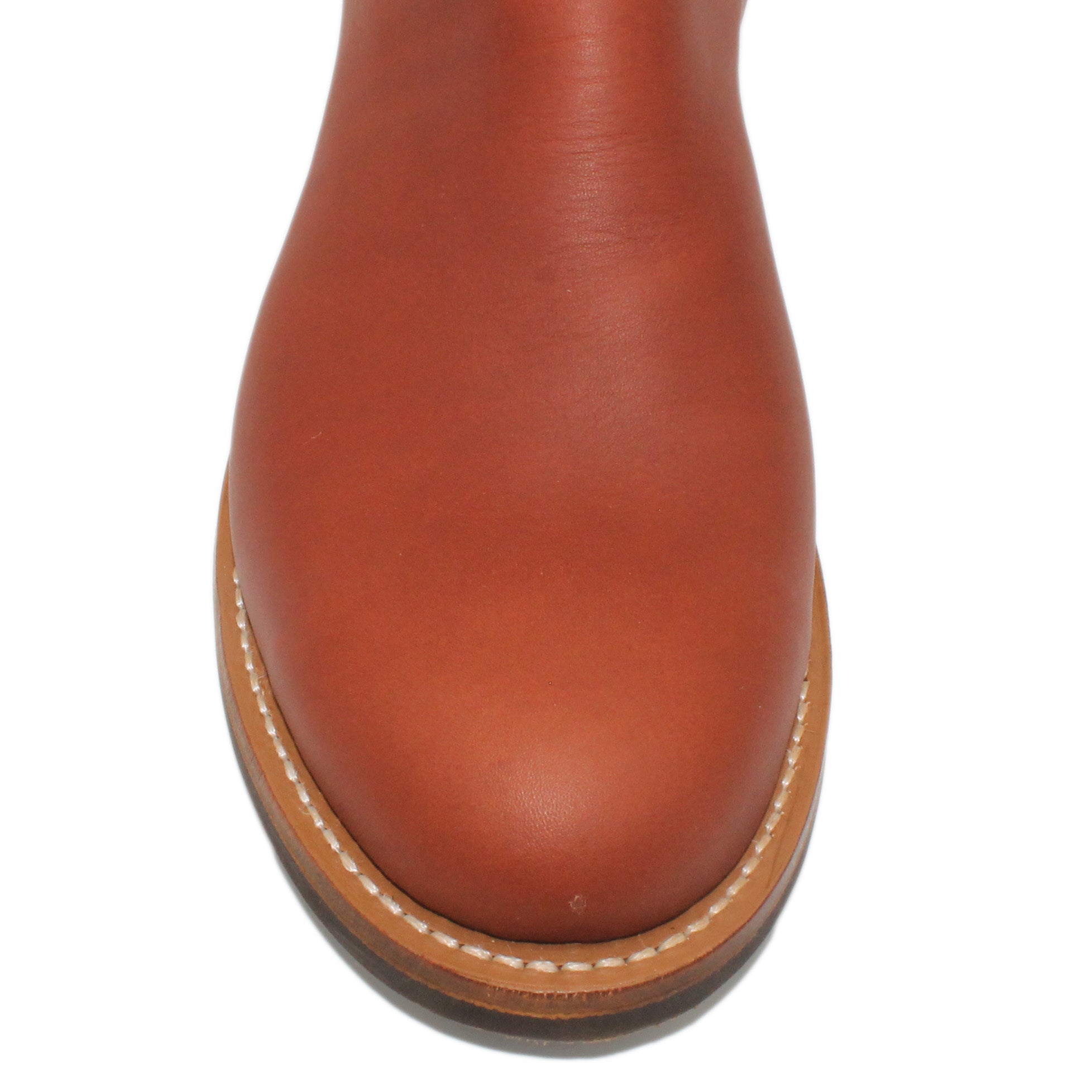 14" Brown Upper w/ Beck Classic Stitching

Tan Timberjack Steer Vamp

Round Toe

Block Heel