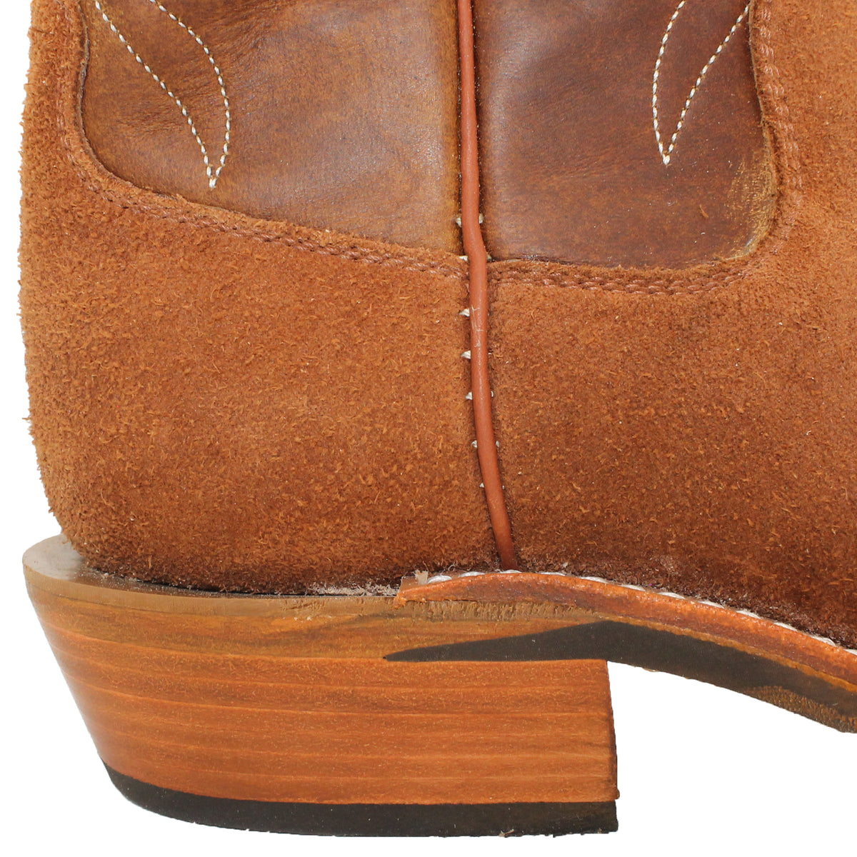 14" Brown Upper w/ Beck Classic Stitching

Tan Timberjack Rough Out Steer Vamp

Wide French Square Toe

Slightly Tapered Heel