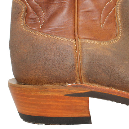 14" Brown Upper w/ Beck Classic Stitching

Waxed Steer Vamp

Wide French Square Toe

Slightly Tapered Heel