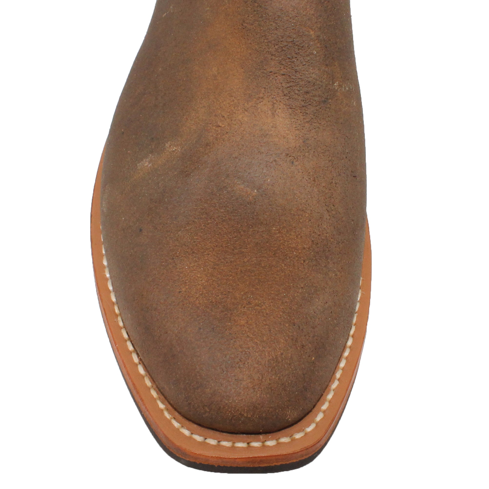 14" Brown Upper w/ Beck Classic Stitching

Waxed Steer Vamp

Wide French Square Toe

Slightly Tapered Heel
