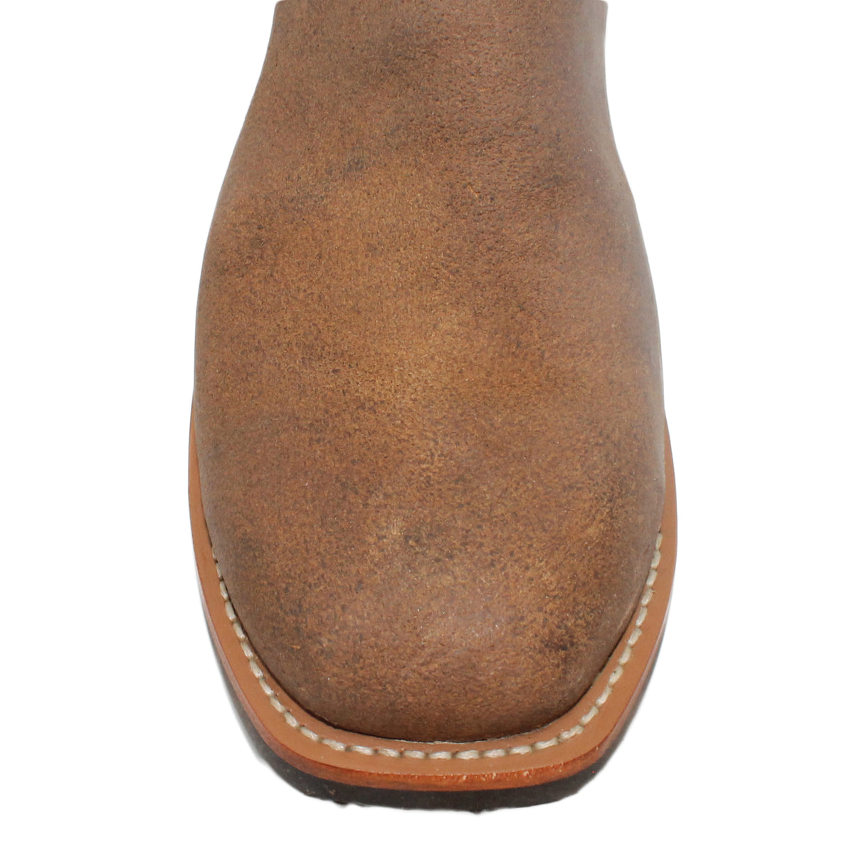 14" Brown Upper w/ Beck Classic Stitching

Waxed Steer Vamp

Wide French Square Toe

Block Heel