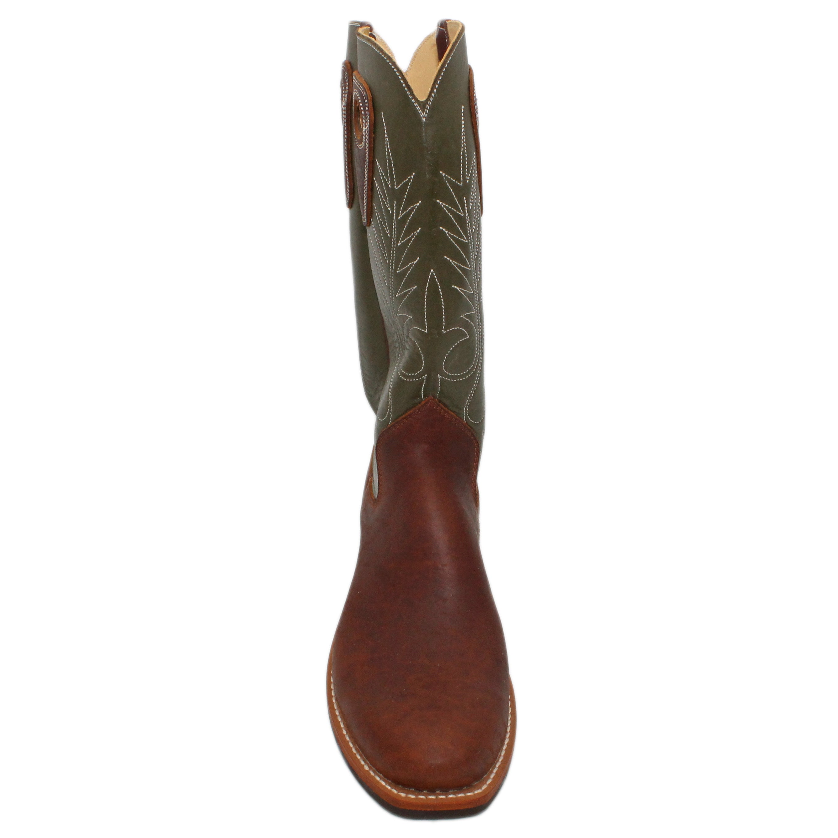14" Forest upper w/ Beck Classic Stitching

Bison Vamp

Regular Forties Square Toe

Slightly Tapered Heel