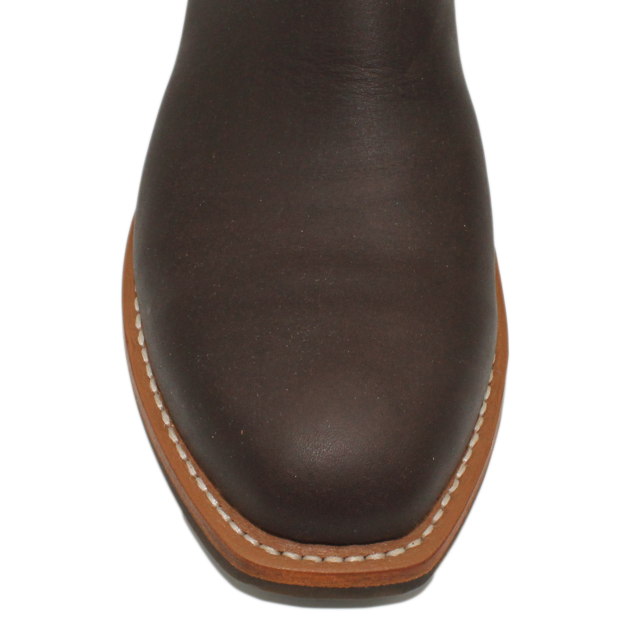 12" Forest Upper w/ Loops Stitching

Brown Timberjack Steer Vamp

Regular French Square Toe

Block Heel