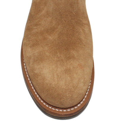 14" Forest Upper w/ Beck Classic Stitching

Buckskin Steer Rough Out Vamp

Round Toe

Slightly Tapered Heel