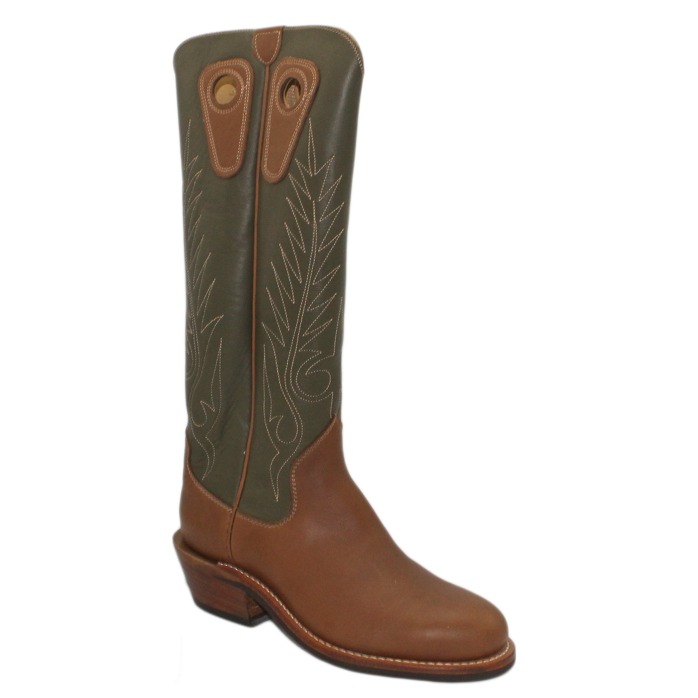 14" Forest upper w/ Beck Classic Stitching

Saddle Timberjack Steer Vamp

Round Toe

Underslung Heel