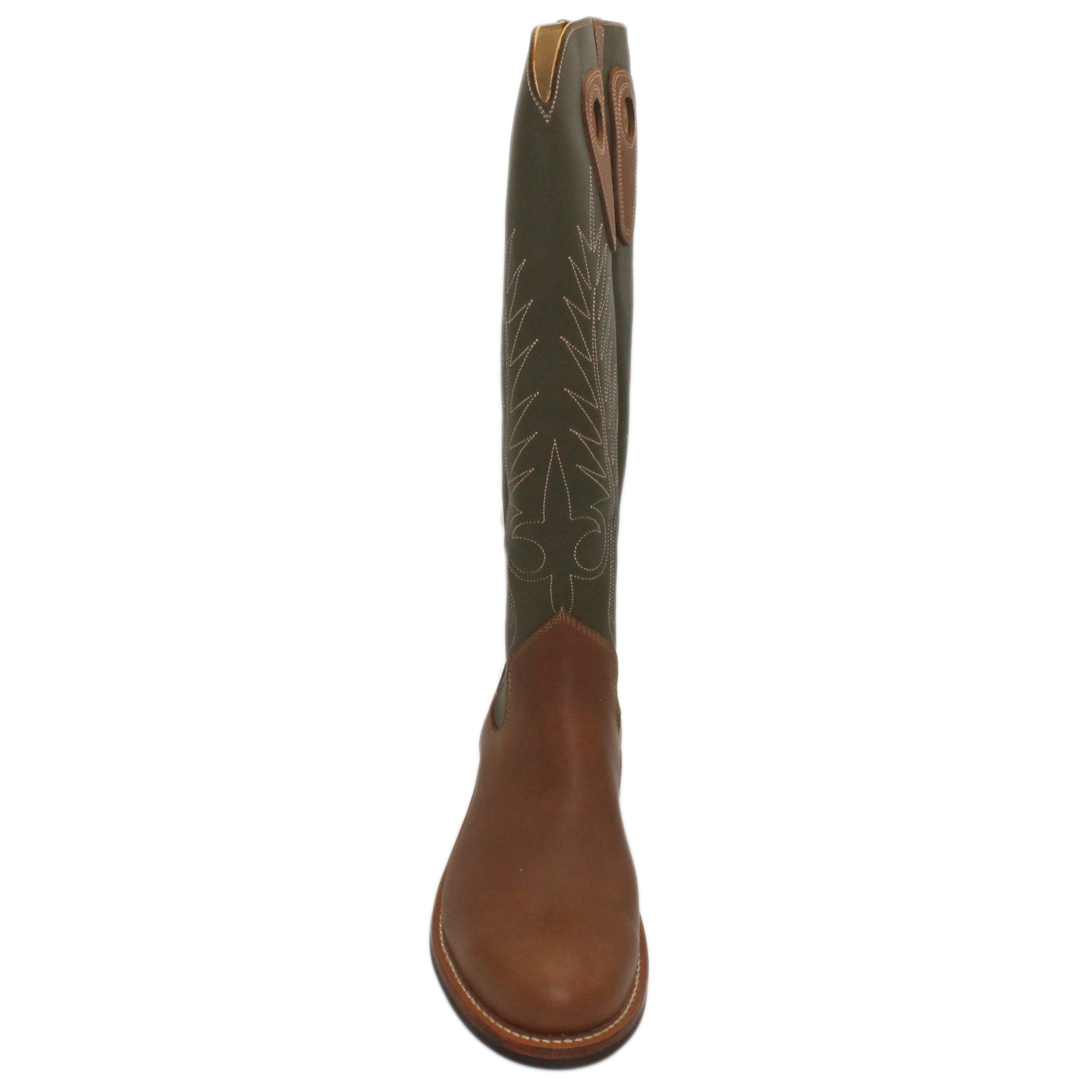 14" Forest upper w/ Beck Classic Stitching

Saddle Timberjack Steer Vamp

Round Toe

Underslung Heel