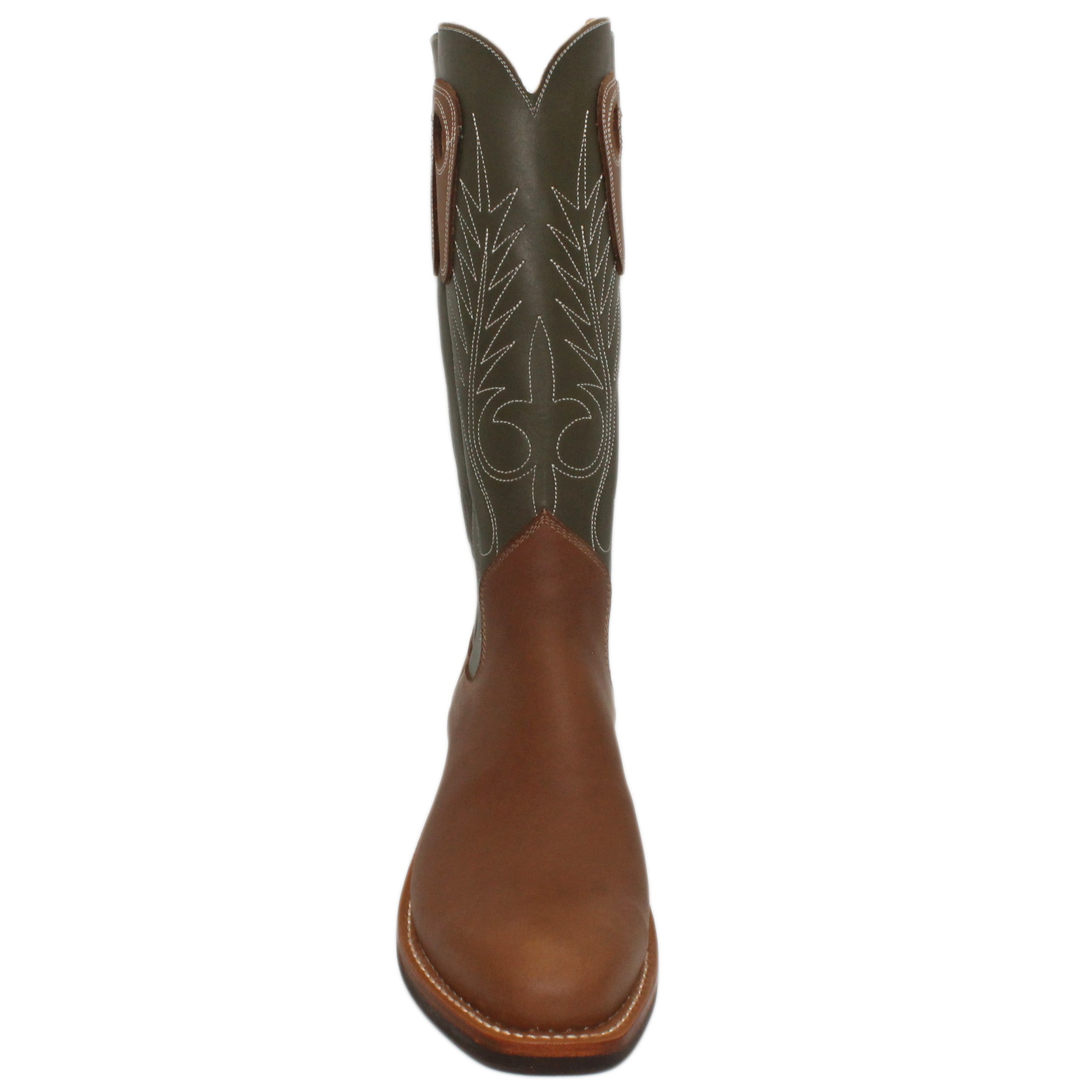 14" Forest upper w/ Beck Classic Stitching

Saddle Timberjack Steer Vamp

Regular French Square Toe

Slightly Tapered Heel