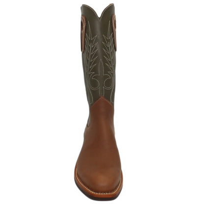 14" Forest upper w/ Beck Classic Stitching

Saddle Timberjack Steer Vamp

Regular French Square Toe

Slightly Tapered Heel