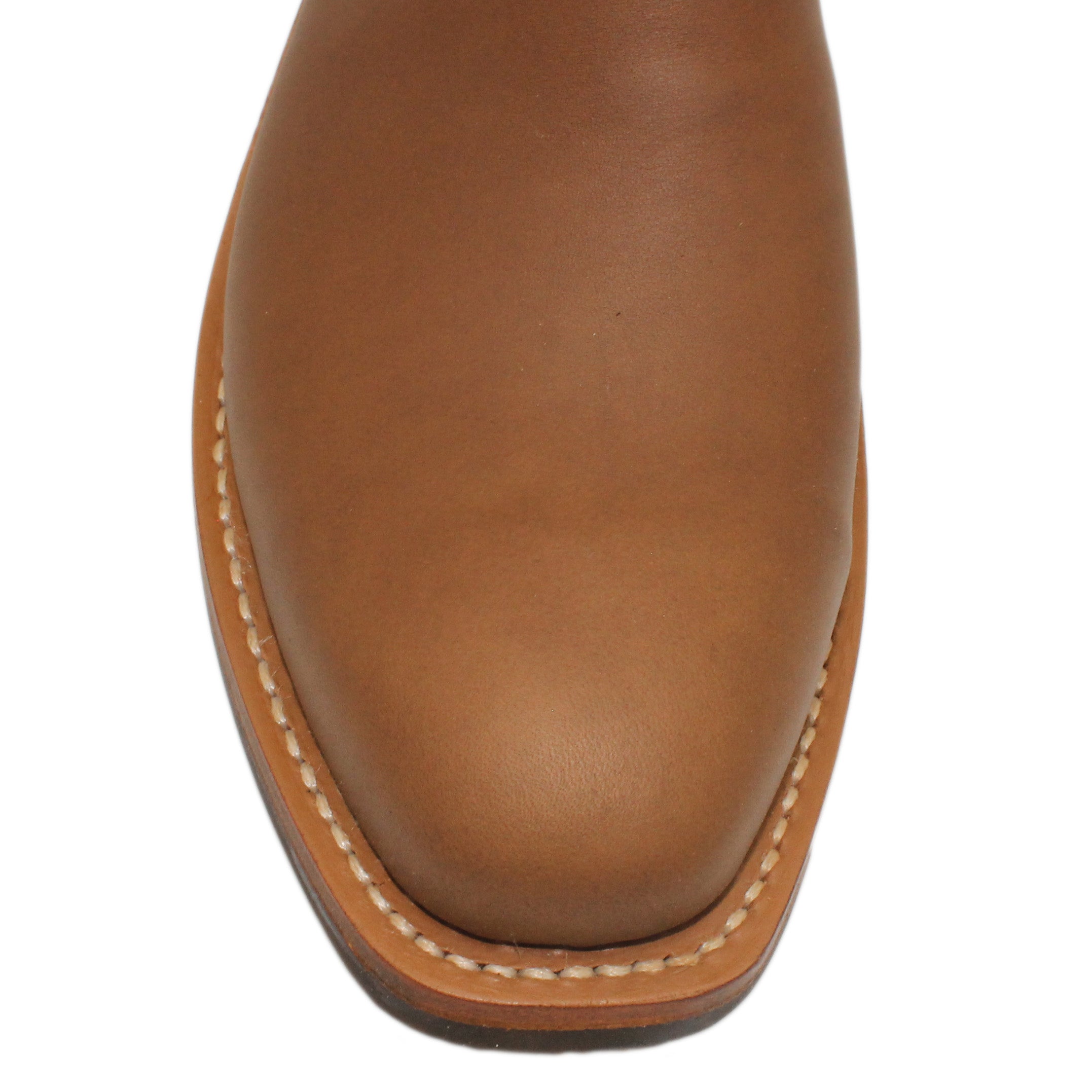 14" Forest upper w/ Beck Classic Stitching

Saddle Timberjack Steer Vamp

Regular French Square Toe

Slightly Tapered Heel