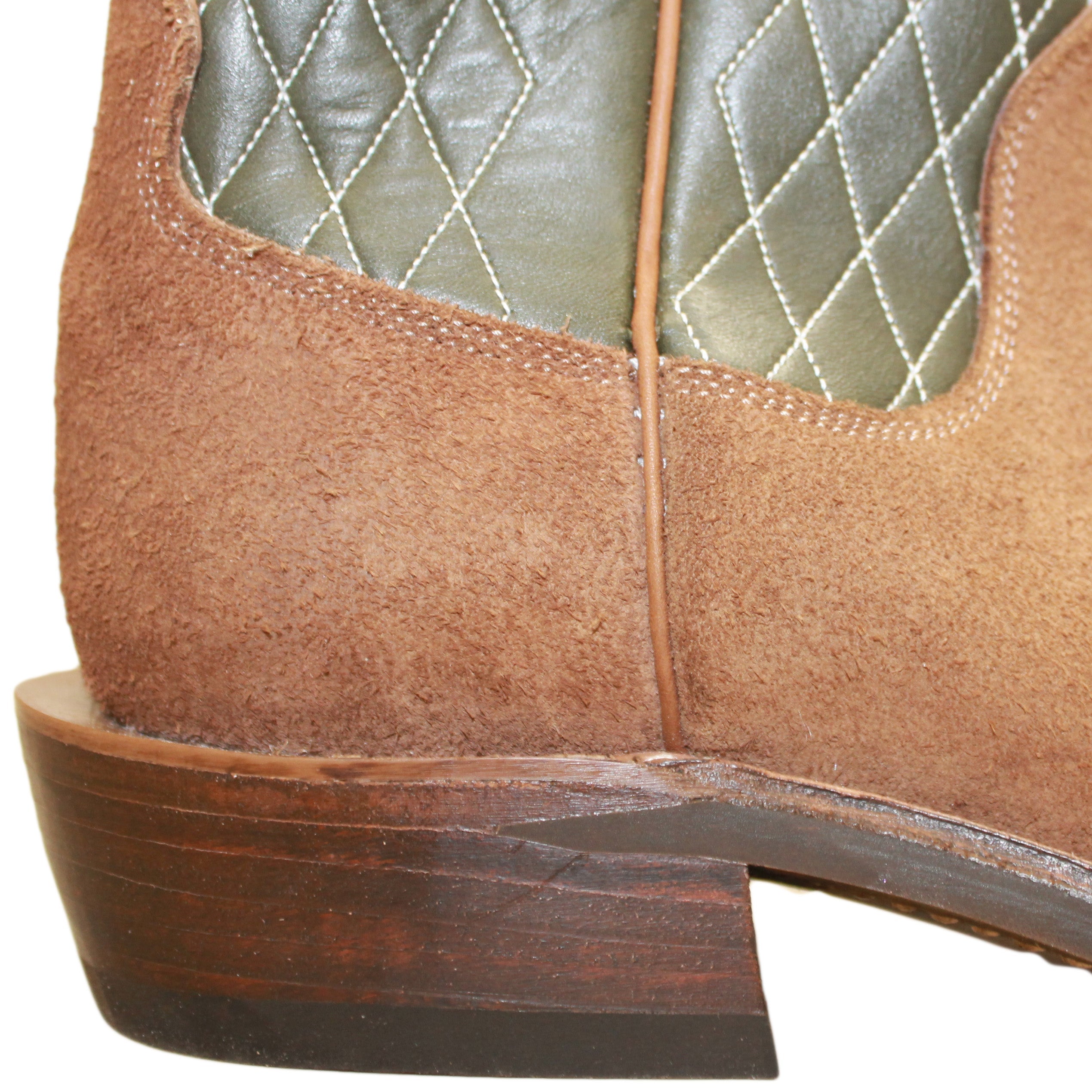 14" Forest Upper w/ Diamond Stitching

Saddle Timberjack Rough Out Steer Vamp

Wide French Square Toe

Slightly Tapered Heel