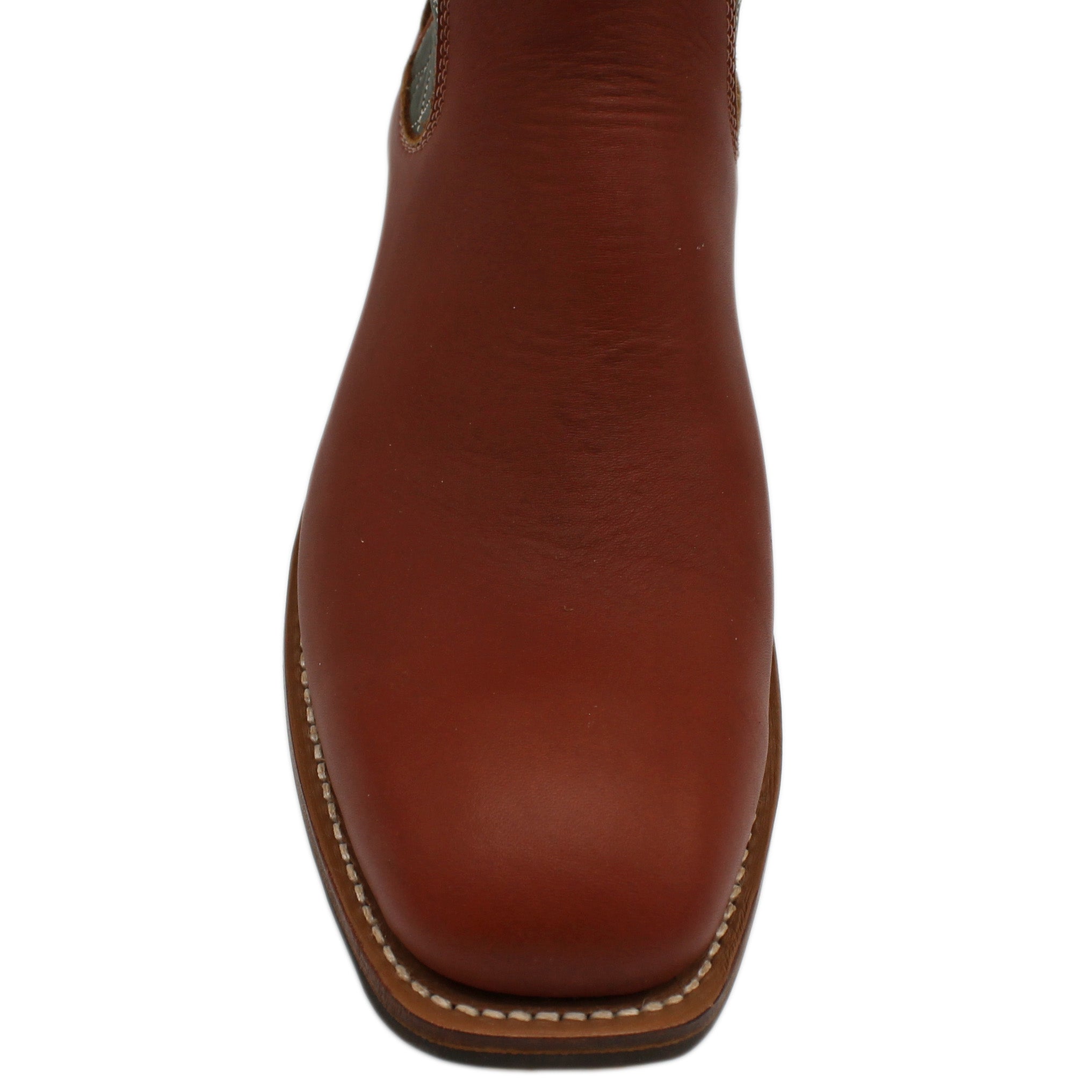 14" Forest upper w/ Diamond Stitching

Tan Timberjack Steer Vamp

Wide French Square Toe

Block Heel