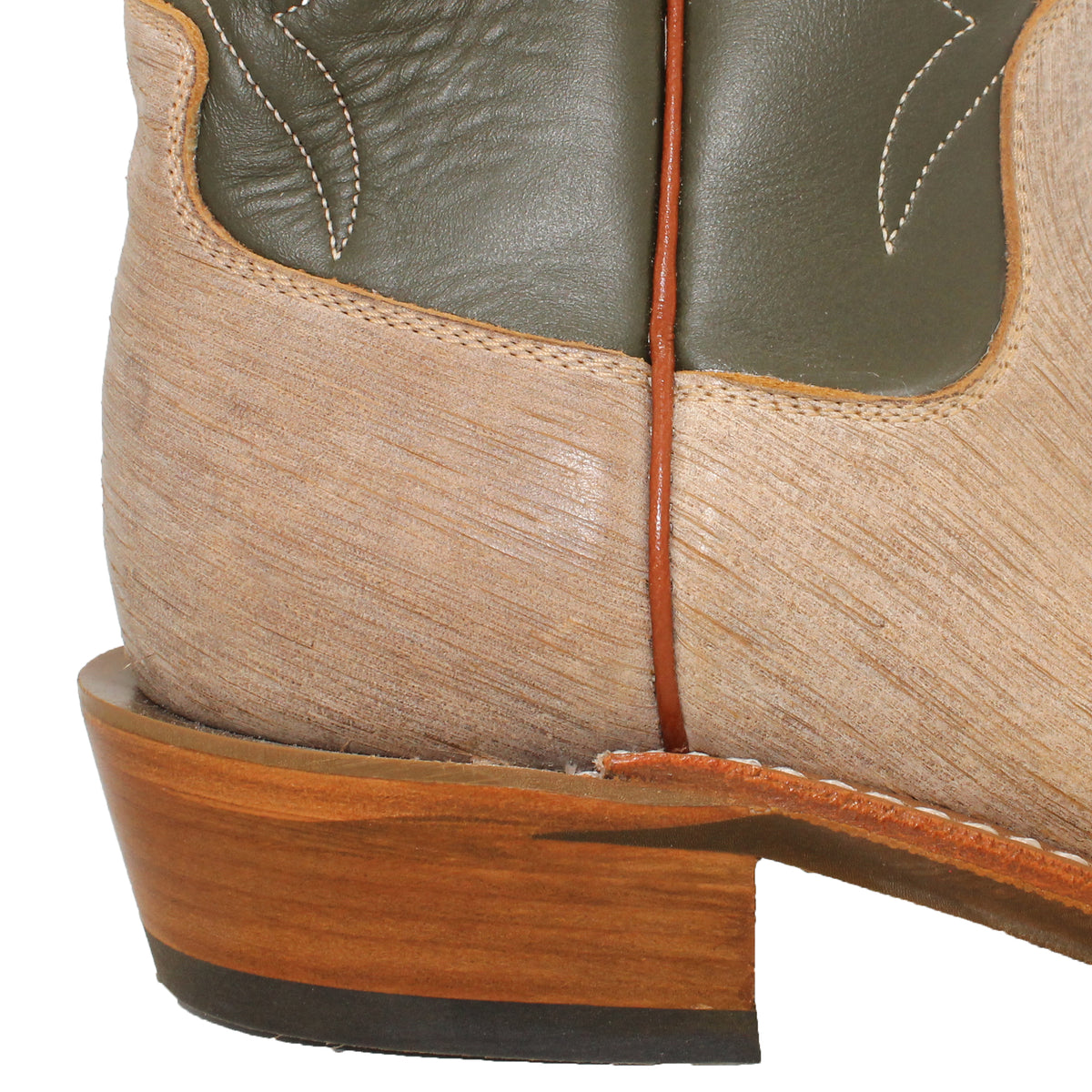 14" Forest upper w/ Beck Classic Stitching

Tibetan Yak Vamp

Wide French Square Toe

Slightly Tapered Heel
