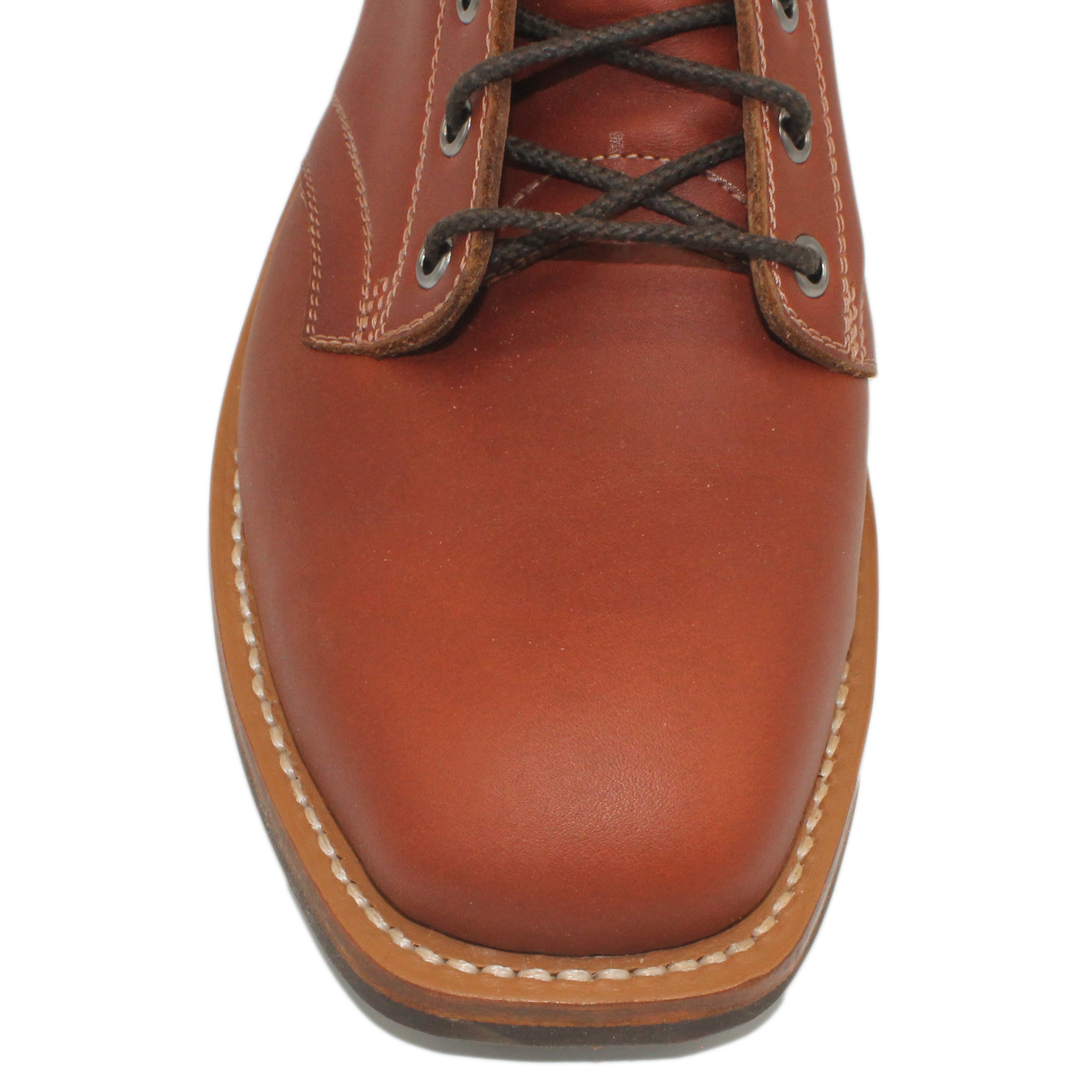 8" Lace-Up

Tan Timberjack Steer

Wide French Square Toe

Block Heel