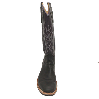 16" Purple Upper w/ Tulip Stitching

Black Steer Vamp

Wide French Square Toe

Slightly Tapered Heel