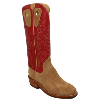 16" Red Upper w/ Tulip Stitching

Buckskin Rough Out Steer Vamp

Regular Forties Square Toe

Slightly Tapered Heel