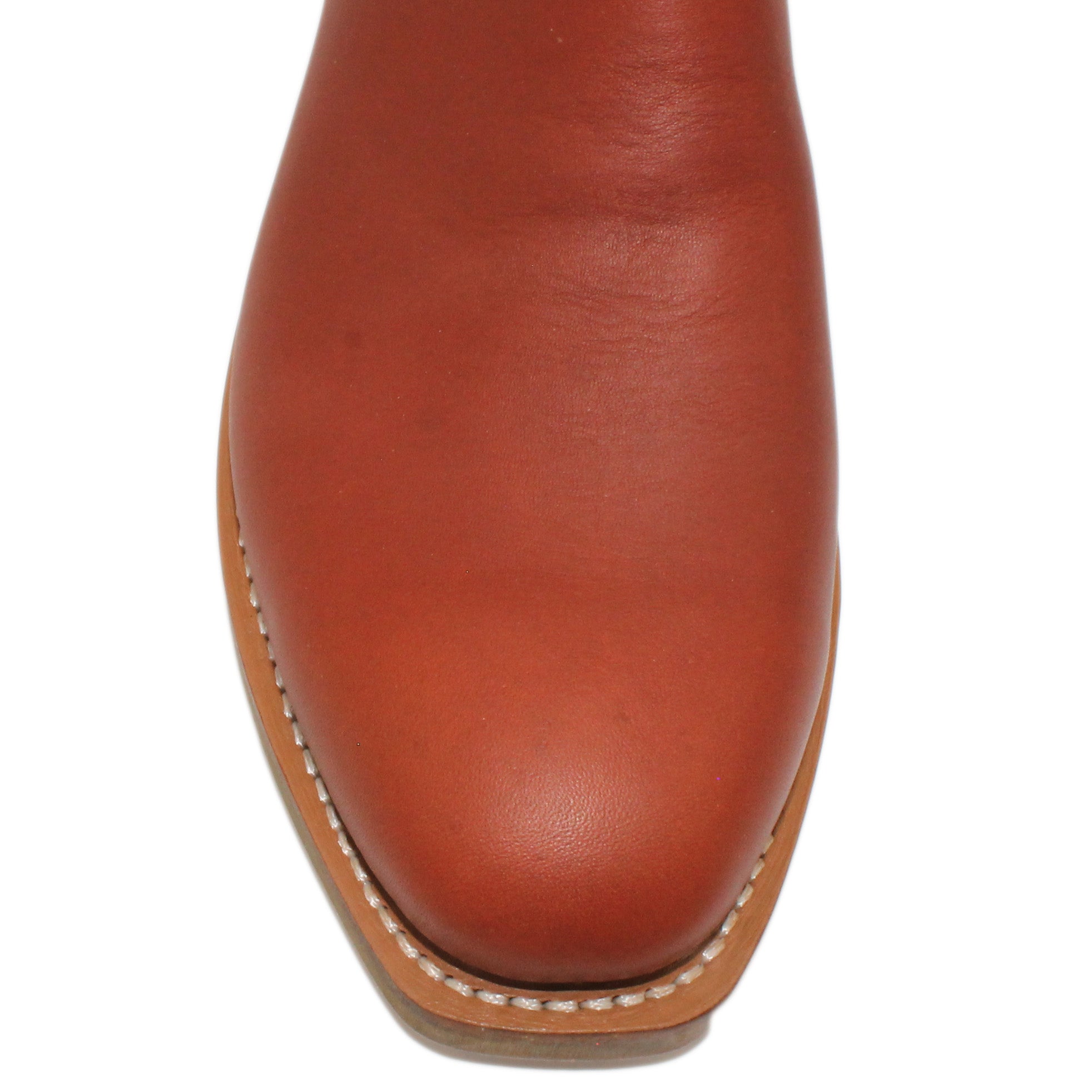 14" Red Upper w/ Diamond Stitching

Tan Timberjack Steer Vamp

Regular French Square Toe

Underslung Heel