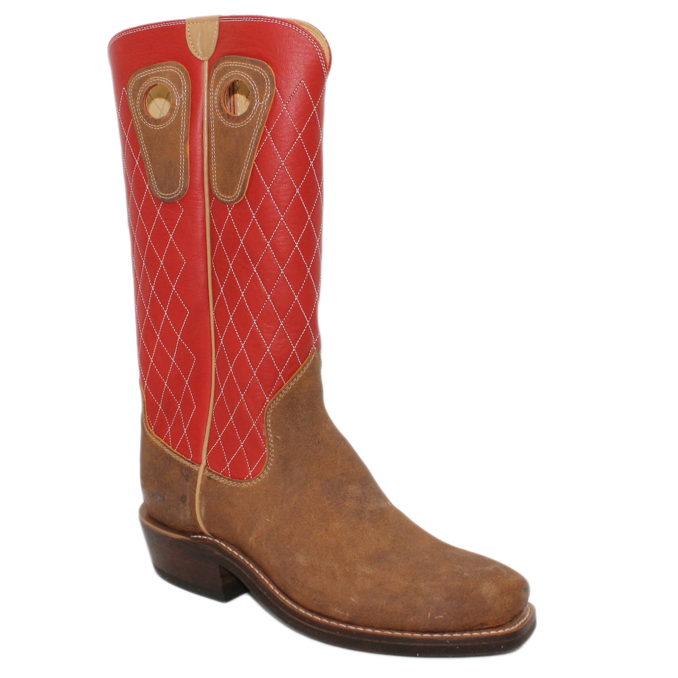 14" Red Upper w/ Diamond Stitching

Waxed Steer Vamp

Regular Forties Square Toe

Slightly Tapered Heel