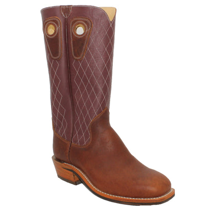 14" Wine upper w/ Diamond Stitching

Bison Vamp

Wide French Square Toe

Slightly Tapered Heel