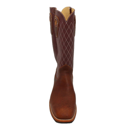 14" Wine upper w/ Diamond Stitching

Bison Vamp

Wide French Square Toe

Slightly Tapered Heel
