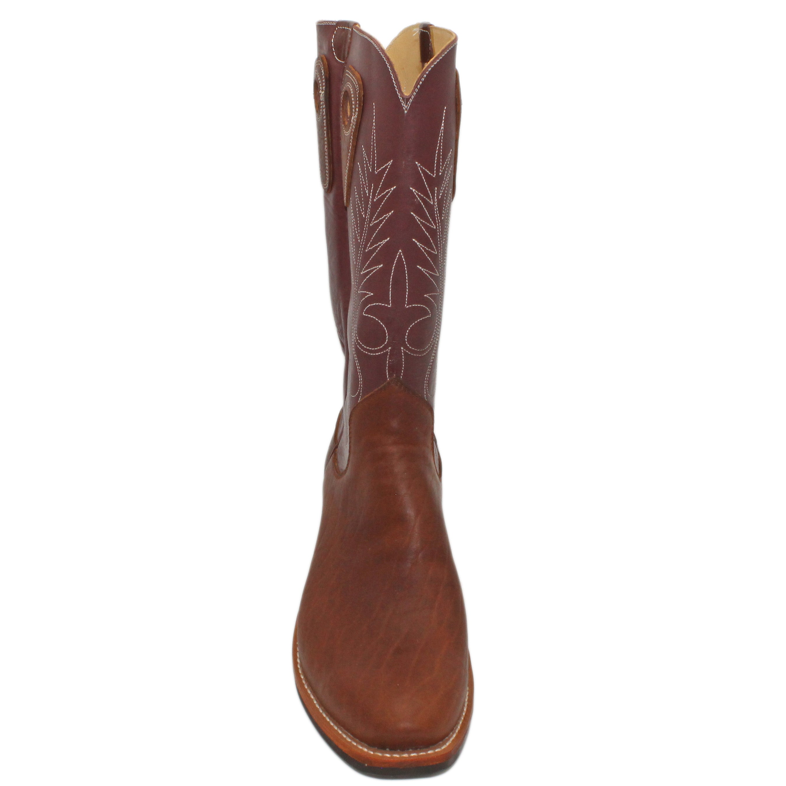 14" Wine upper w/ Beck Classic Stitching

Bison Vamp

Regular Forties Square Toe

Slightly Tapered Heel