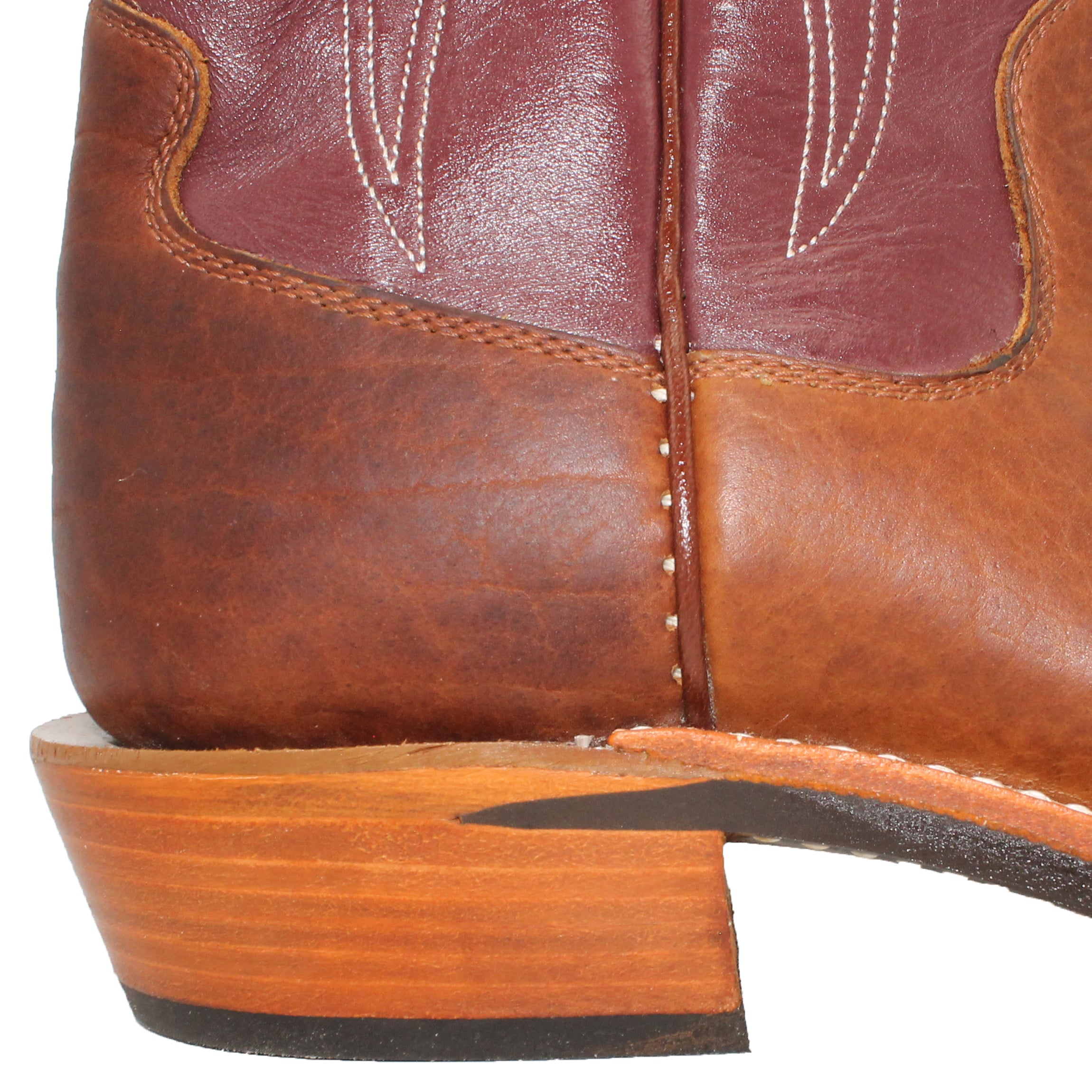 16" Wine Uppers w/ Tulip Stitching

Bison Vamp

Regular French Square Toe

Slightly Tapered Heel