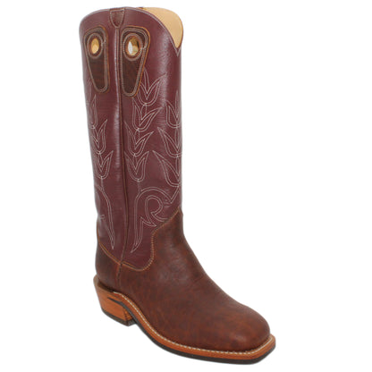 16" Wine Uppers w/ Tulip Stitching

Bison Vamp

Wide French Square Toe

Slightly Tapered Heel