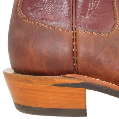 16" Wine Uppers w/ Tulip Stitching

Bison Vamp

Wide French Square Toe

Slightly Tapered Heel