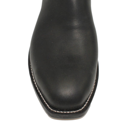 12" Wine Upper w/ Loops Stitching

Black Steer Vamp

Regular French Toe

Slightly Tapered Heel

Leather Sole