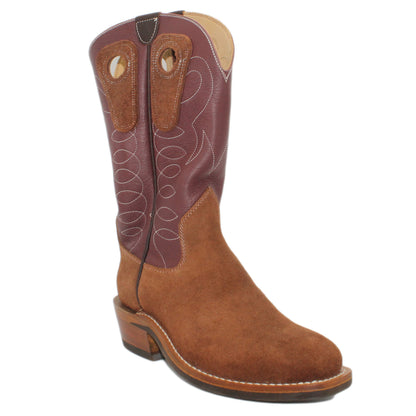 12" Wine Upper w/ Loops Stitching

Brown Timberjack Rough Out Steer Vamp

Regular French Square Toe

Slightly Tapered Heel