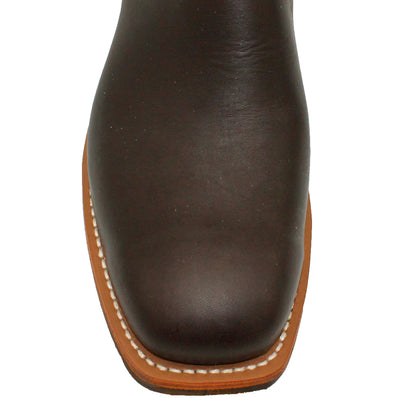 16" Wine Upper w/ Tulip Stitching

Brown Timberjack Steer Vamp

Wide French Square Toe

Slightly Tapered Heel