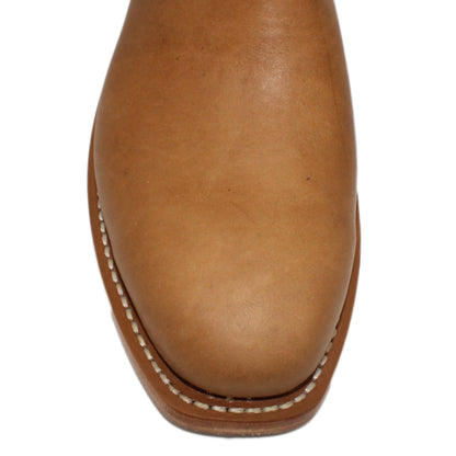 14" Wine Upper w/ Beck Classic Stitching

Buckskin Steer Vamp

Regular French Square Toe

Slightly Tapered Heel