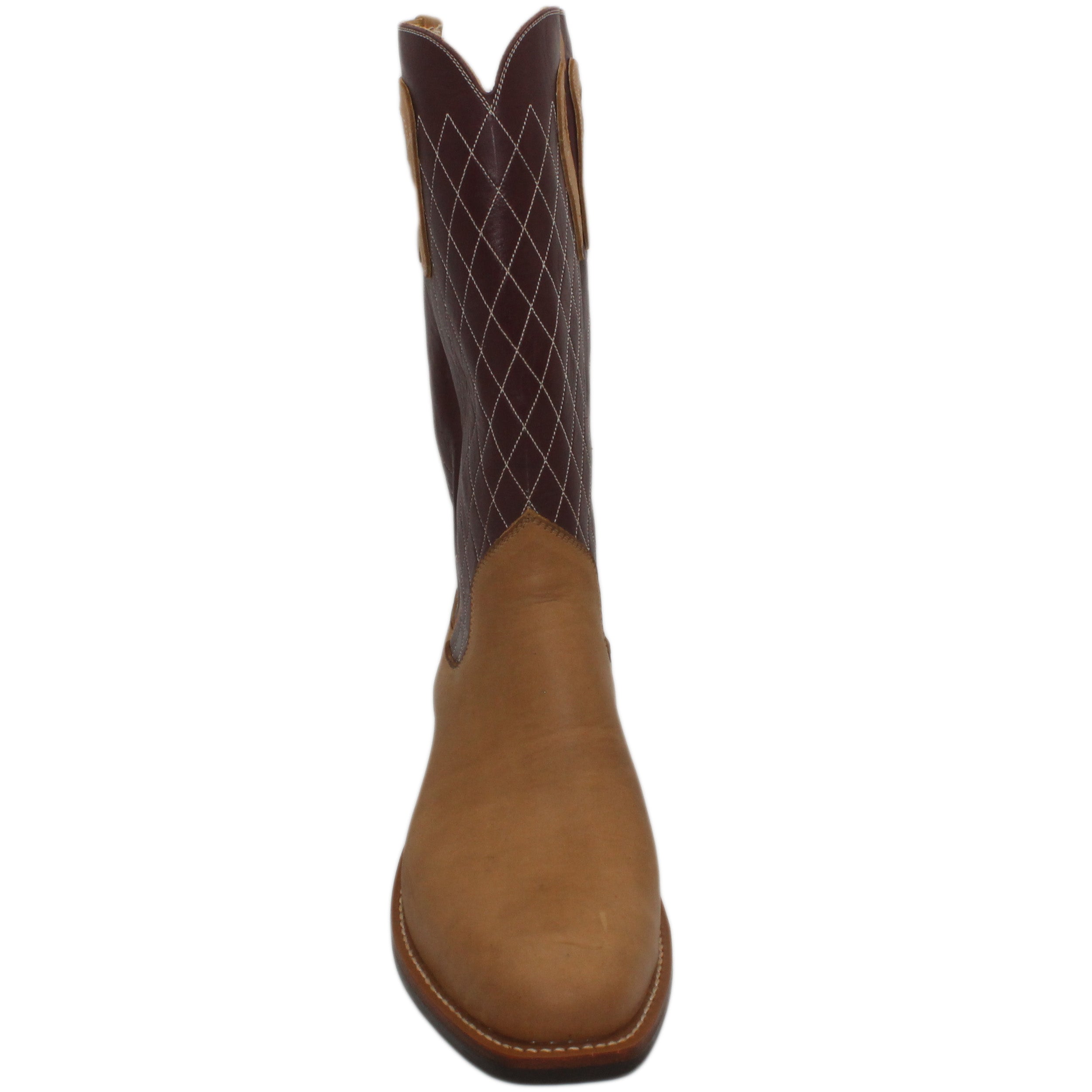 14" Wine Upper w/ Diamond Stitching

Buckskin Steer Vamp

Regular French Square Toe

Slightly Tapered Heel