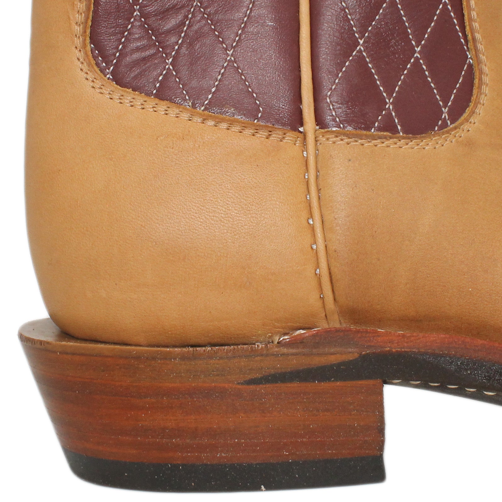 14" Wine Upper w/ Diamond Stitching

Buckskin Steer Vamp

Regular Forties Square Toe

Slightly Tapered Heel