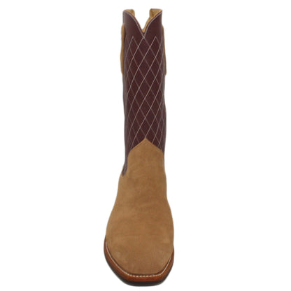 14" Wine Upper w/ Diamond Stitching

Buckskin Rough Out Steer Vamp

Regular French Square Toe

Slightly Tapered Heel