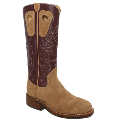 14" Wine Upper w/ Beck Classic Stitching

Buckskin Rough Out Steer Vamp

Regular French Square Toe

Block Heel