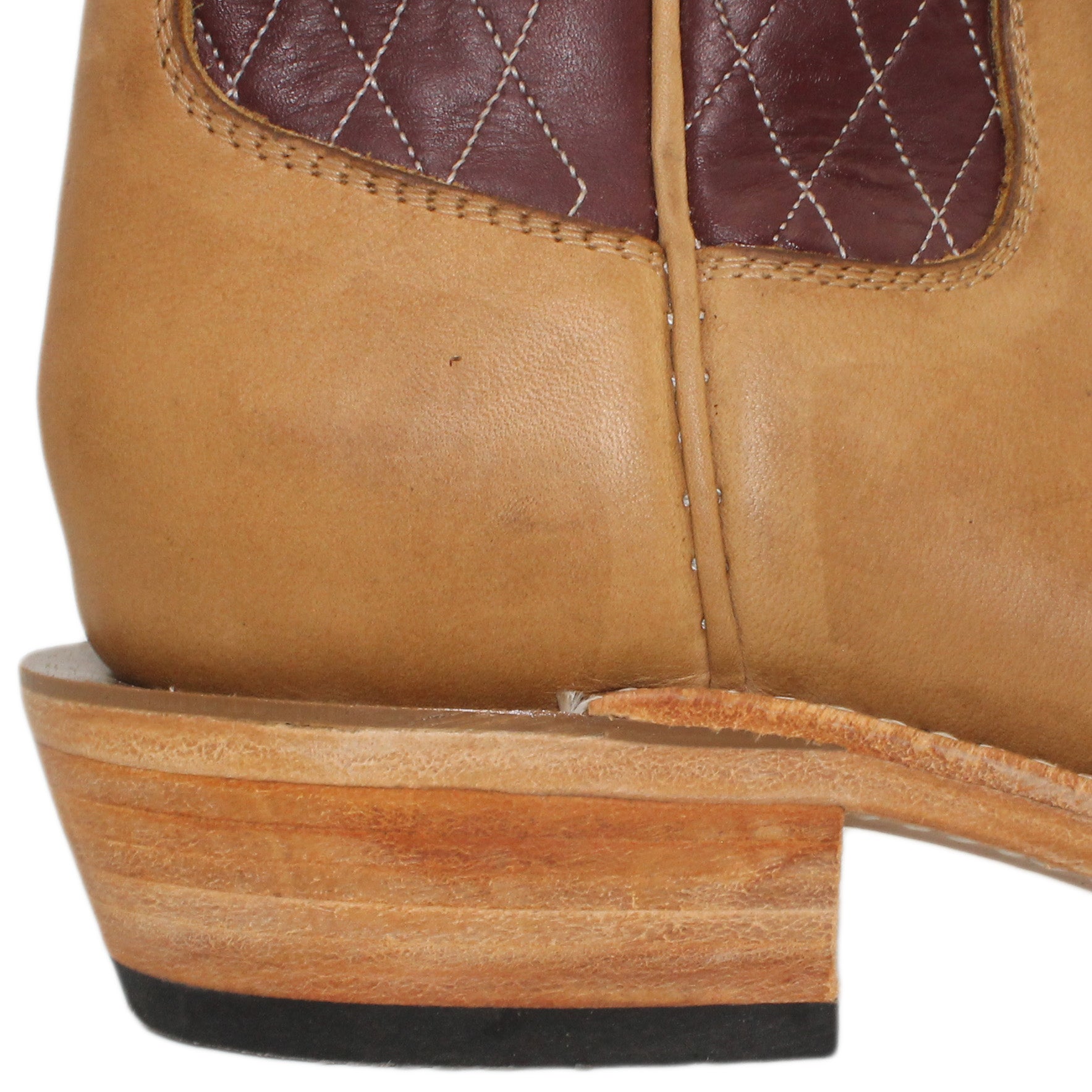 14" Wine Upper w/ Diamond Stitching

Buckskin Steer Vamp

Wide French Square Toe

Slightly Tapered Heel