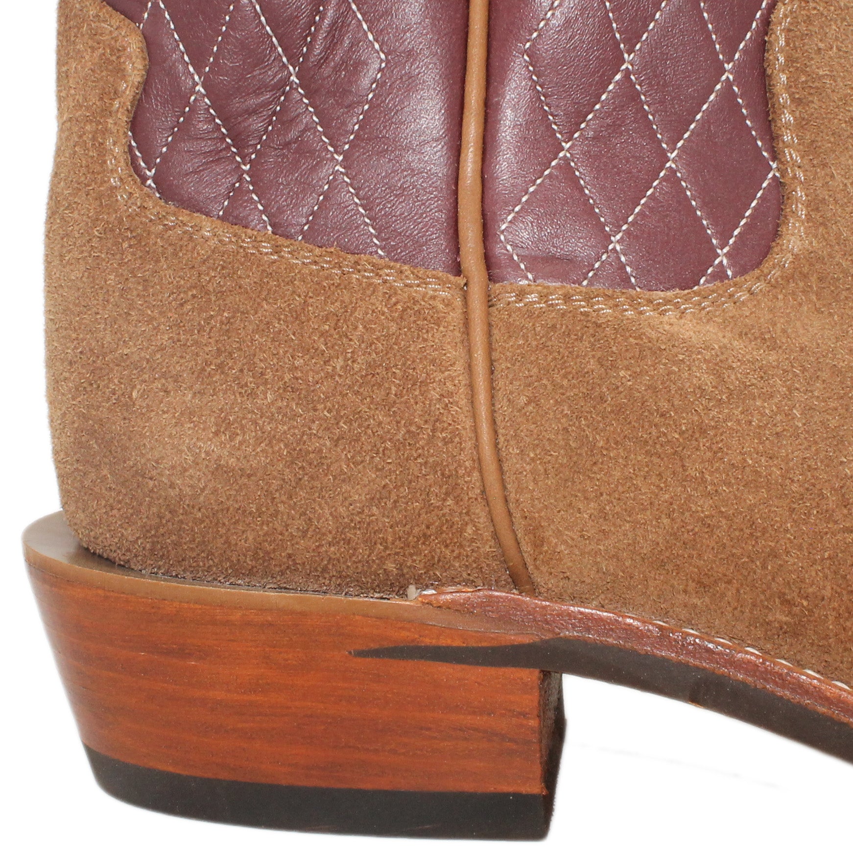 14" Wine Upper w/ Diamond Stitching

Saddle Timberjack Rough Out Steer Vamp

Regular French Square Toe

Slightly Tapered Heel