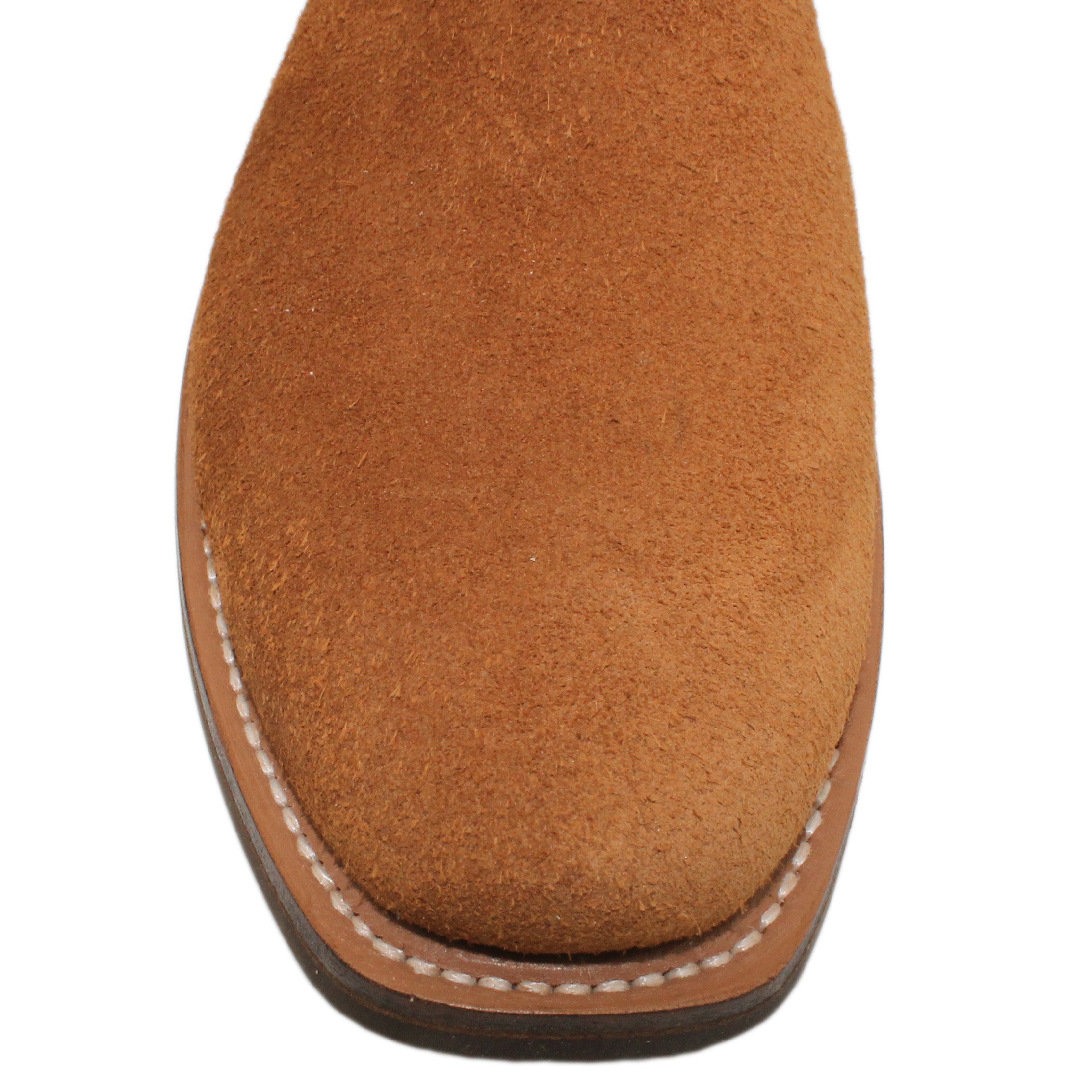 14" Wine Uppers w/ Beck Classic Stitching

Tan Timberjack Rough Out Steer Vamp

Regular Forties Square Toe

Slightly Tapered Heel
