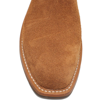 14" Wine Uppers w/ Beck Classic Stitching

Tan Timberjack Rough Out Steer Vamp

Regular French Square Toe

Slightly Tapered Heel