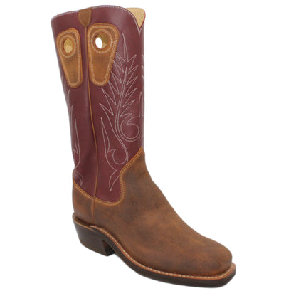 14" Wine Upper w/ Beck Classic Stitching

Waxed Steer Vamp

Wide French Square Toe

Slightly Tapered Heel