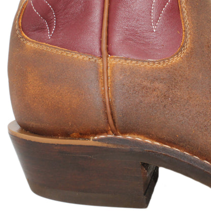 14" Wine Upper w/ Beck Classic Stitching

Waxed Steer Vamp

Wide French Square Toe

Slightly Tapered Heel