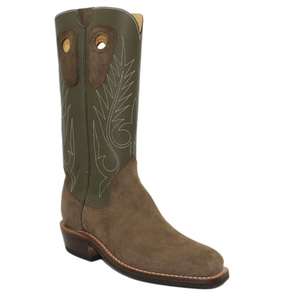 14" Forest upper w/ Beck Classic Stitching

Gunsmoke Pig Vamp

Wide French Square Toe

Slightly Tapered Heel